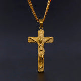Men's Jesus Cross Hip Hop Pendant Necklace