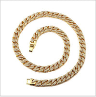 Hip Hop Cuban Link Rhinestones Long Necklace