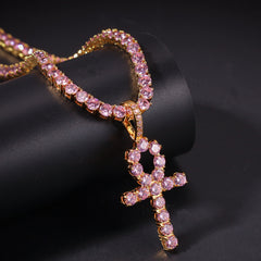 Ankh Cross 4mm Pendant Chains Necklace