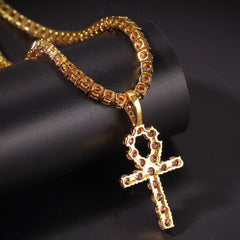 Ankh Cross 4mm Pendant Chains Necklace