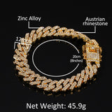 12mm Men's S-Link Cuban Necklace & Bracelet