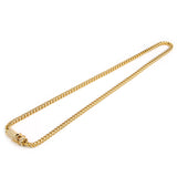 Unisex Gold Franco Chain Box Clasp Necklace