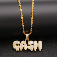 Luxury CASH Letters Pendant Necklace