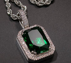 Micro Onyx Clear Stone Hip Hop Necklace