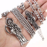 Stainless Steel Santa Angel Men's Necklace