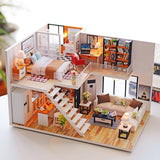 Miniature Dollhouse With Furniture Kit Toys