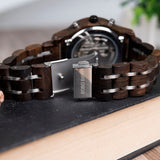 Mechanical Date Display Luxury Wooden Watches