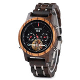 Mechanical Date Display Luxury Wooden Watches