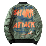 Winter Shark Print Hip Hop Jacket