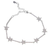 Women Double Combine Shiny Stars Bracelet