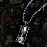 Hourglass Pattern Hiphop Pendants CZ Necklaces