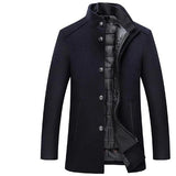 Holyrising Wool Men Thick Overcoats Single Breasted Jackets