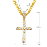 Men's Classic Cross Rhinestones Necklace