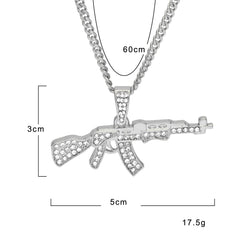 Hip hop Super Cool Rifle Pendant Necklace