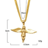 Hip Hop Unisex Angel Pendant Necklace