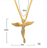 Hip Hop Unisex Angel Pendant Necklace