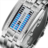 Creative Sport Stainless Steel Strap LED Display Watches