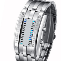 Creative Sport Stainless Steel Strap LED Display Watches