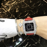 Full Diamond Roman Numeral Bracelet Watch