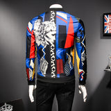 Men Luxury Print Wind Breaker Jacket