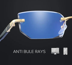 Anti Blue Ray Dimond Cutting Rimless Eyewear