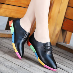 Genuine Leather Flats Woman Shoes
