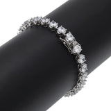 Round CZ Box Clasp Stainless Steel Bracelet